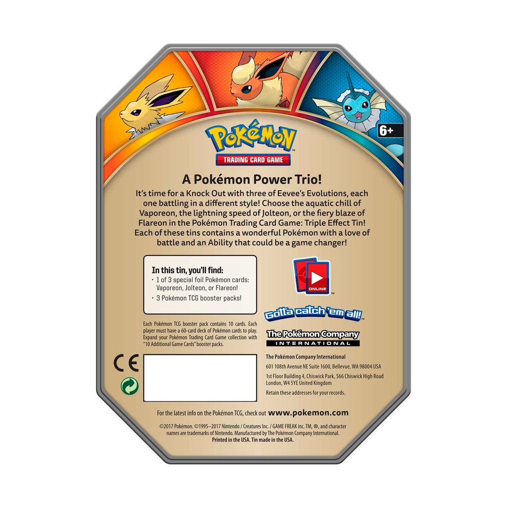 pokemon trading card game ex power trio tin Triple Whammy (Slaking) TCG Lucky Pups Claw Arcade Pokmon TCG: Triple Power Tin