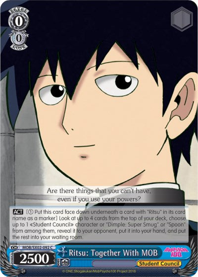 Ritsu: Together with MOB (MOB/SX02-092 C) - Mob Psycho 100