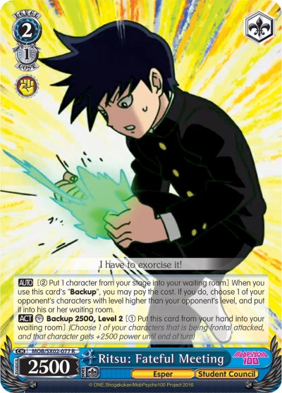 Ritsu: Fateful Meeting (MOB/SX02-077 R) - Mob Psycho 100