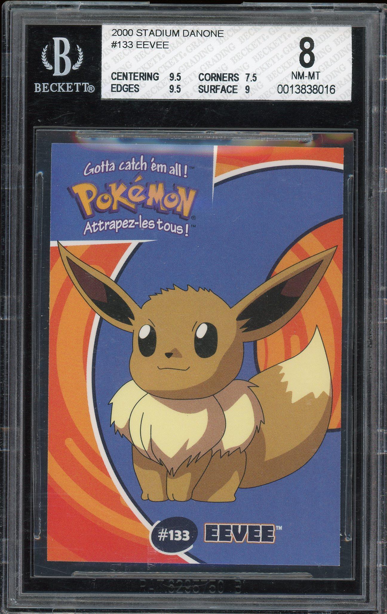 Pokemon: Eevee Stadium Danone French 133 BGS 8