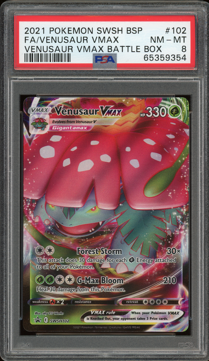 Pokemon: Venusaur VMAX Promo SWSH102 PSA 8