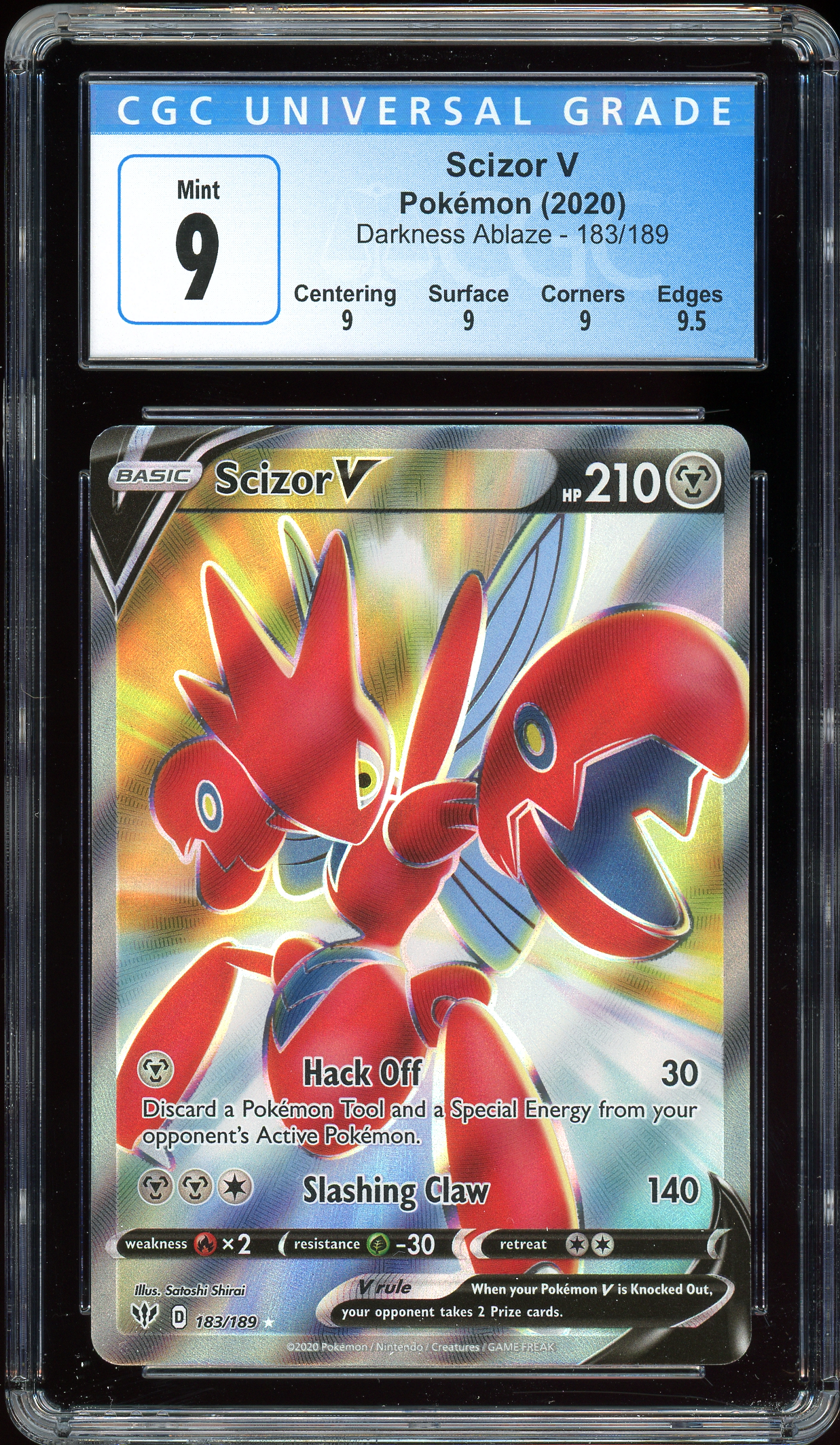 Scizor V Darkness Ablaze 183/189 CGC 9