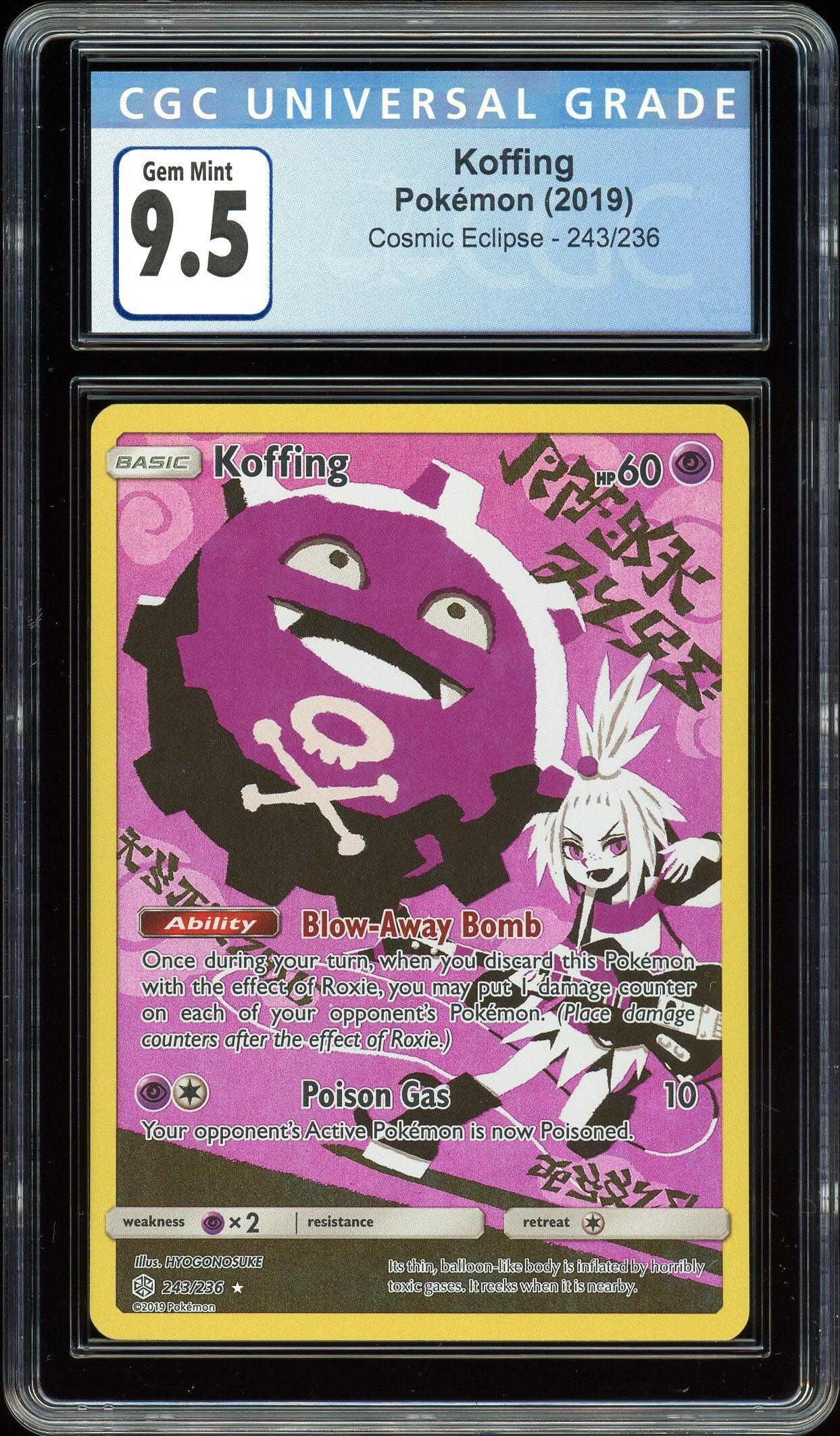 Pokemon: Koffing Cosmic Eclipse 243/236 CGC 9.5 - Josh's Cards