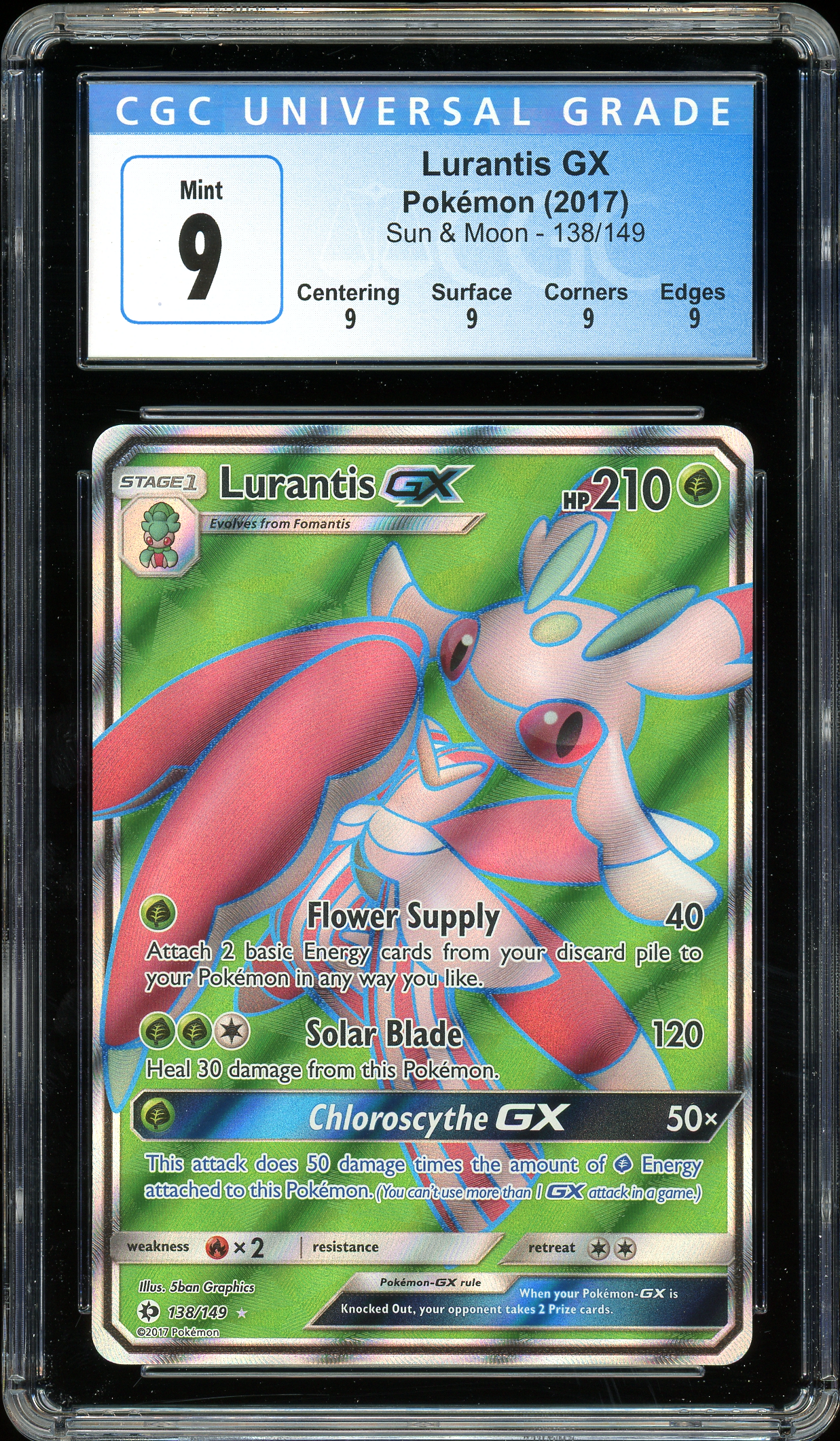 Lurantis GX Sun & Moon 138/149 CGC 9