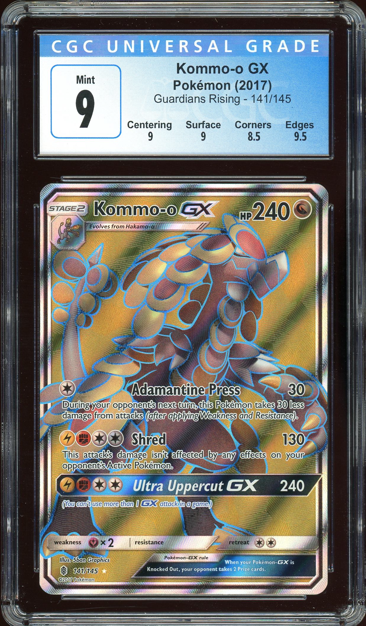 Kommo-o GX Guardians Rising 141/145 CGC 9