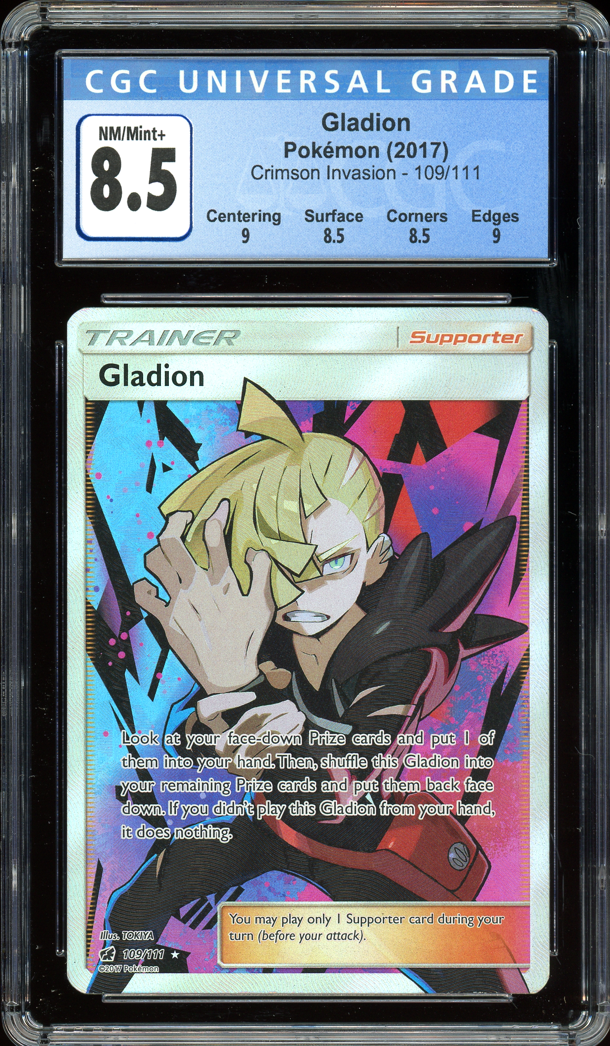 Gladion Crimson Invasion 109/111 CGC 8.5