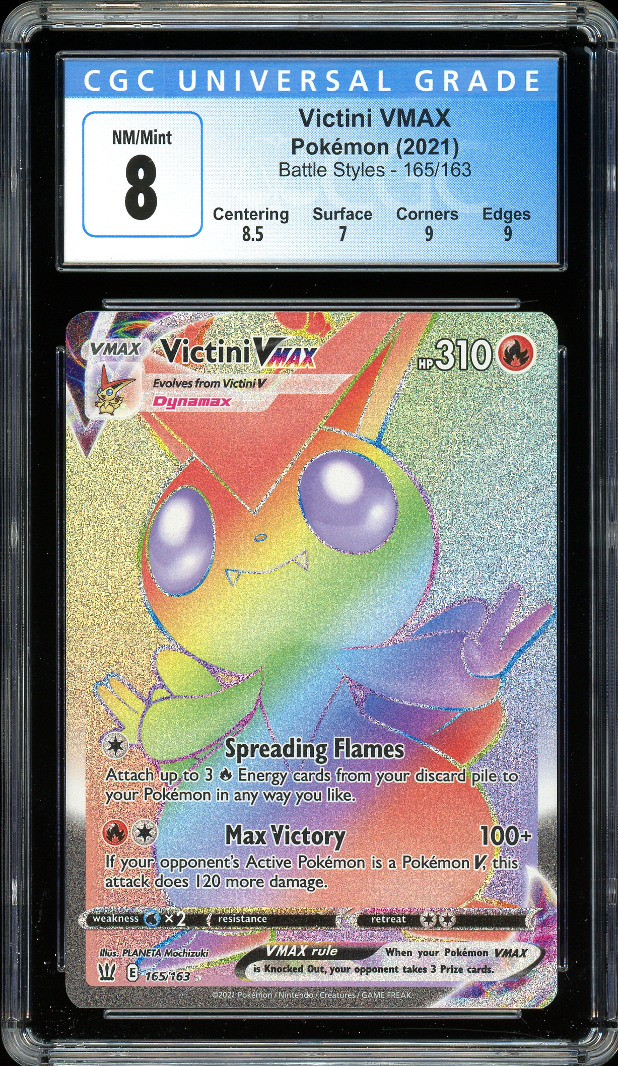 Victini VMAX Battle Styles 165/163 CGC 8