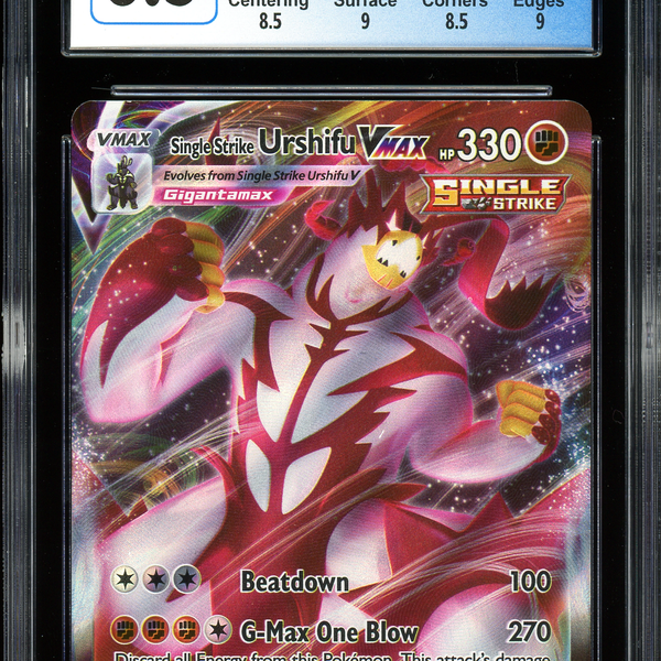 urshifu pokemon card price single strike Single Strike Urshifu VMAX Battle Styles 086/163 CGC 8.5