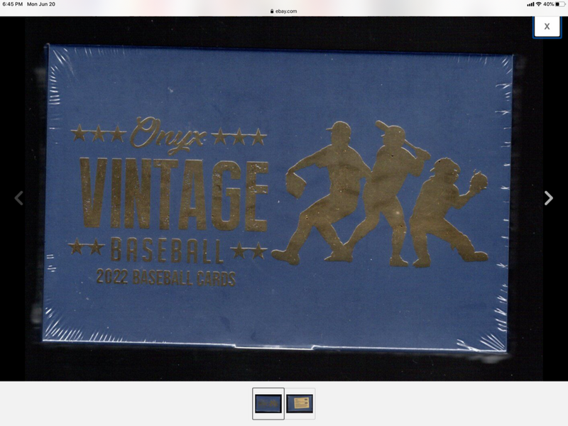 2022 Onyx Vintage Collection Baseball